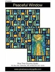 Spirit of Love Peaceful Window Quilt Pattern by Pine Tree Country Quits for Northcott 55X64 Throw or 37X55 Wall size