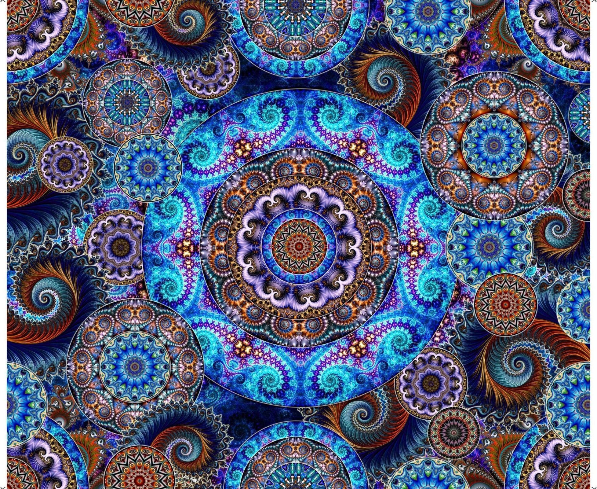 Twilight Large Medallions Large Panel by Dan Morris for Q.T. Fabrics 29786-W 36X44