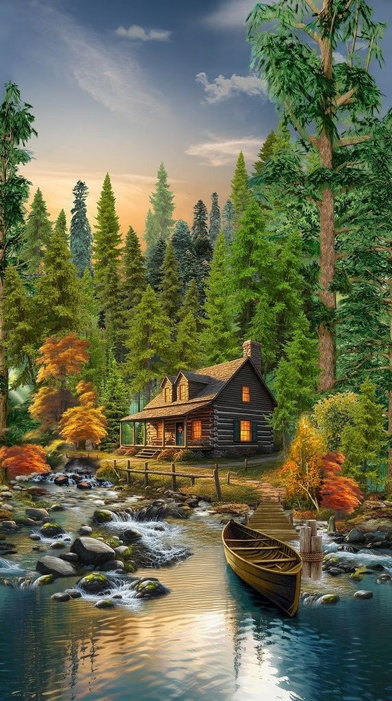 Woodland Retreat Panel by Chong-a for Timeless Treasures CD3830 Multi 24X44