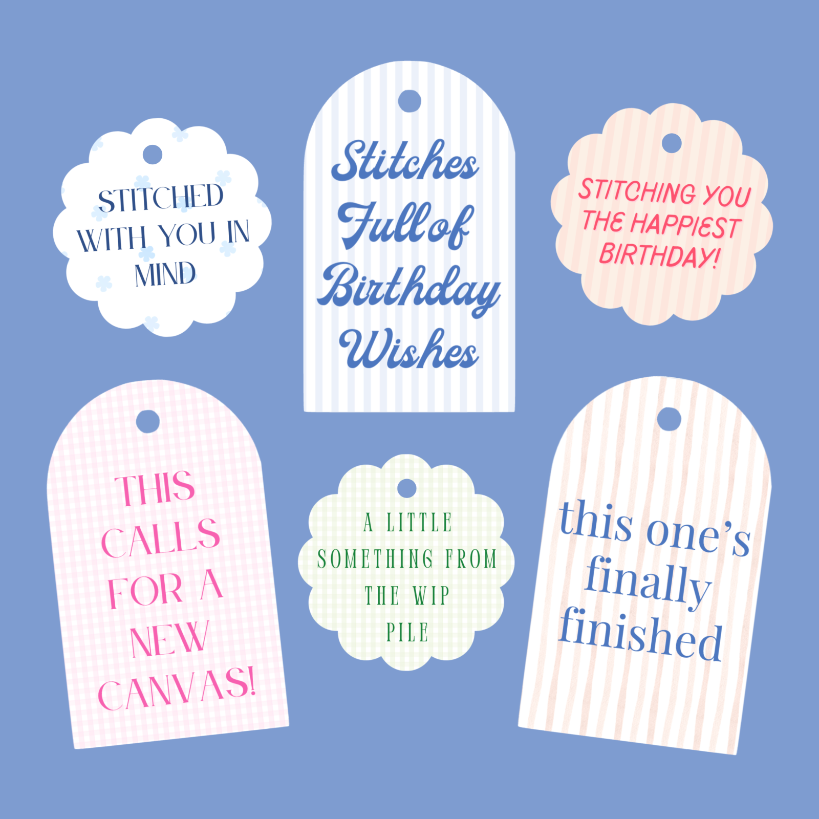Needlepoint Gift Tag Collection