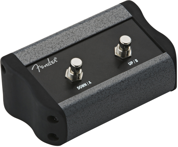 Fender 2-Button Programmable Footswitch: Preset Up Down - Quick Access - Effects On/Off or Tap Tempo with 1/4 Jack