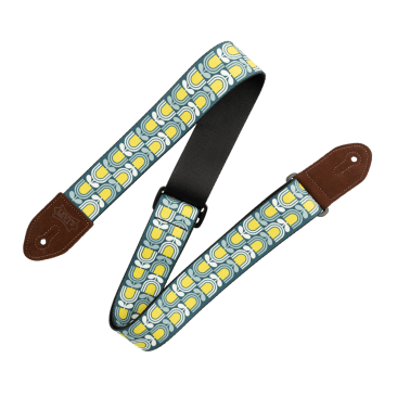 Levy's 2 Poly Strap Mid Century Modern Strap - Blue Green and White Mod Tulip