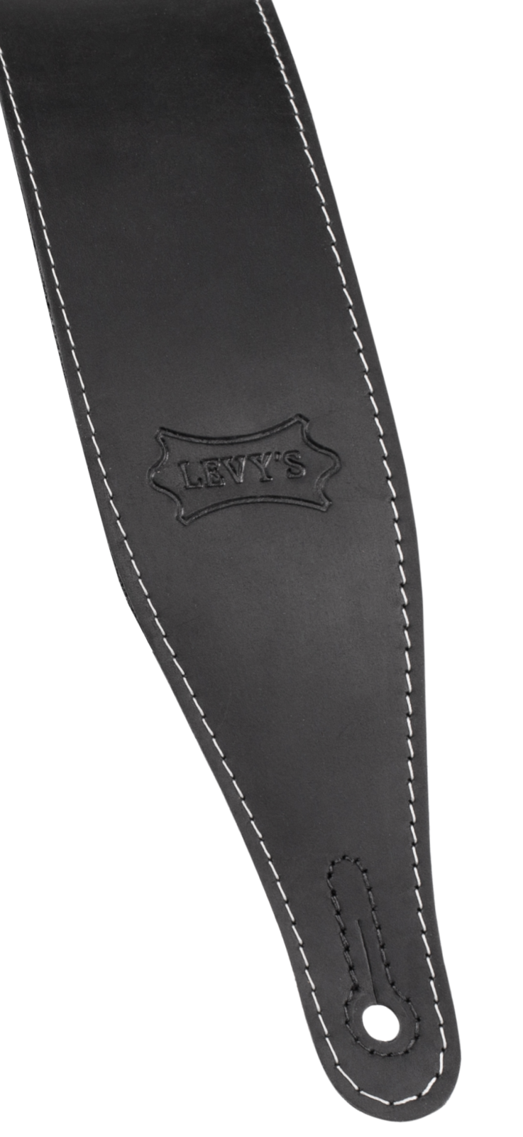 プーアボーテ　トレスパス　L Levy's 2.5 Pull-Up Butter Leather Guitar Strap - Black