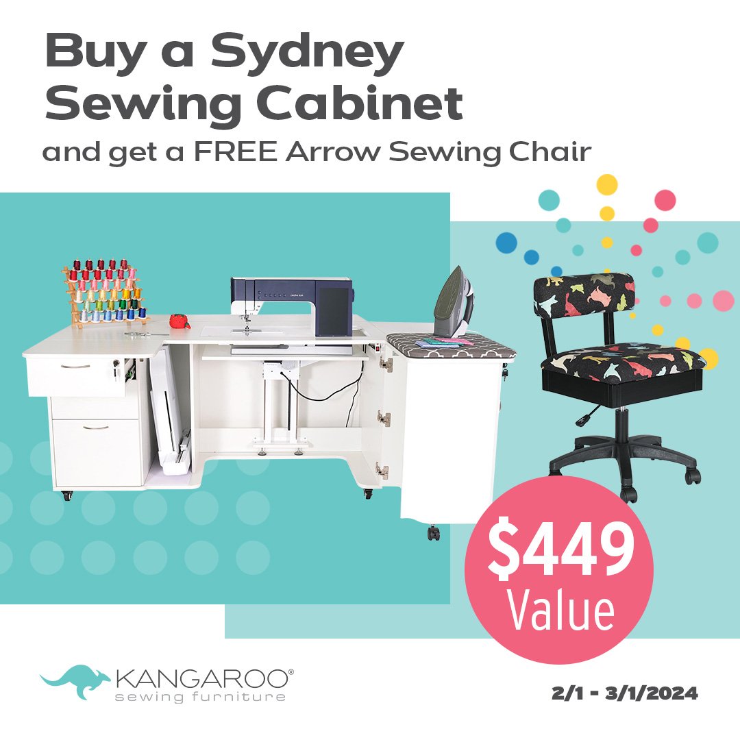 Arrow Furniture Sewing SYDNEY XLWhite with FREE Chair