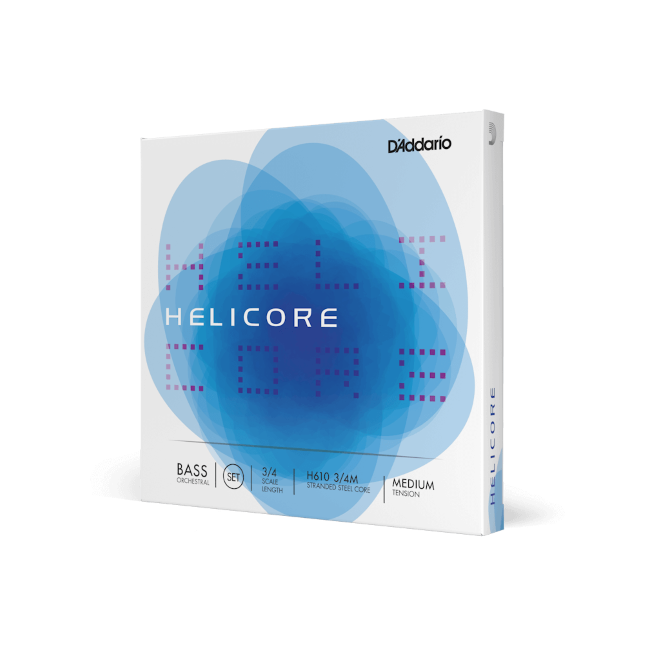 D'Addario Helicore Orchestral Bass 3/4 Size String Set - Medium Tension