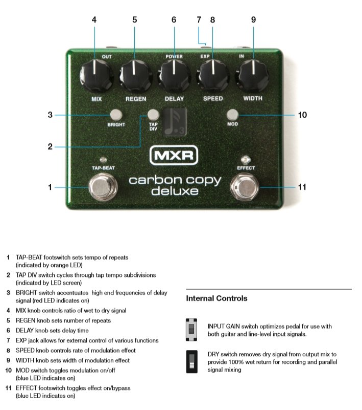 MXR Carbon Copy Deluxe Analog Delay Pedal
