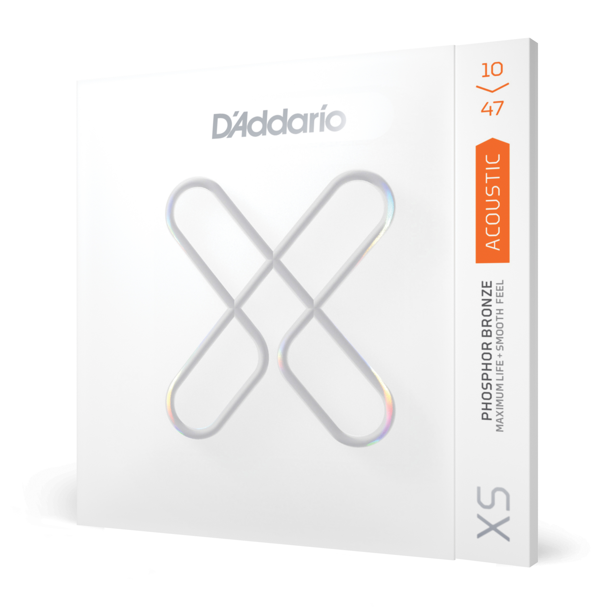 D'Addario XSAPB1047 XS Phosphor Bronze Coated Acoustic Guitar Strings Extra Light 10-47