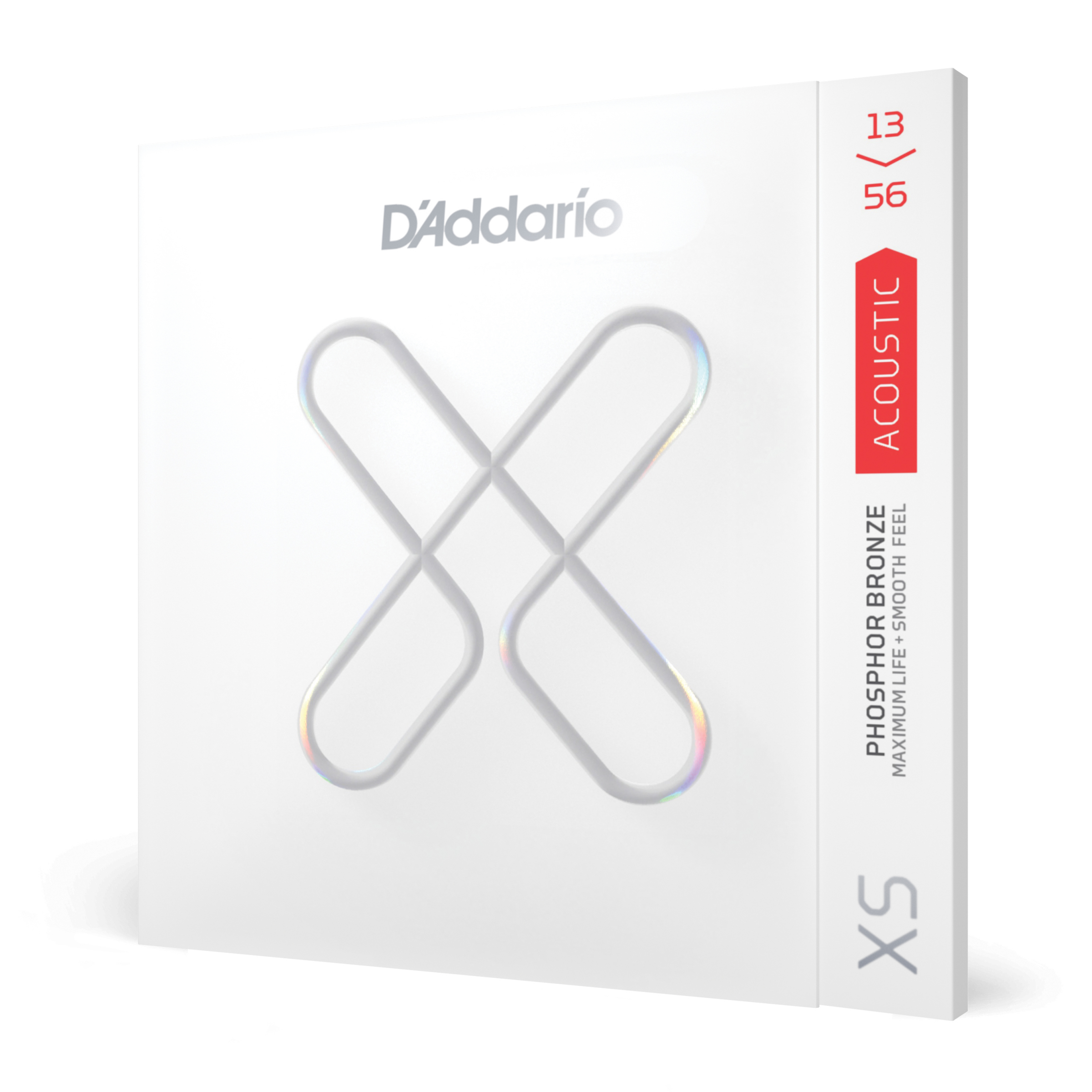 D'Addario XSAPB1356 XS Phosphor Bronze Coated Acoustic Guitar Strings Medium 13-56
