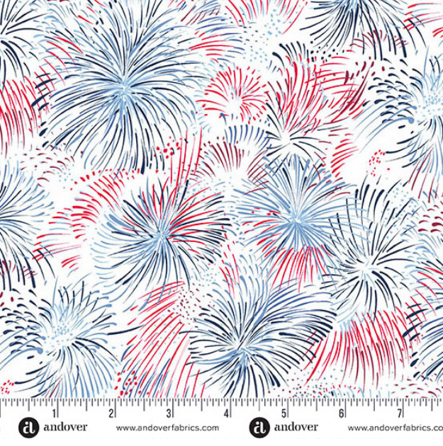 White- Americana- Fireworks     A-10184-L