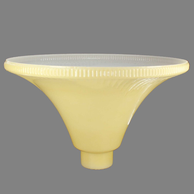 2 5/8:F 8.5H 14D  Buff Colored Torchiere 