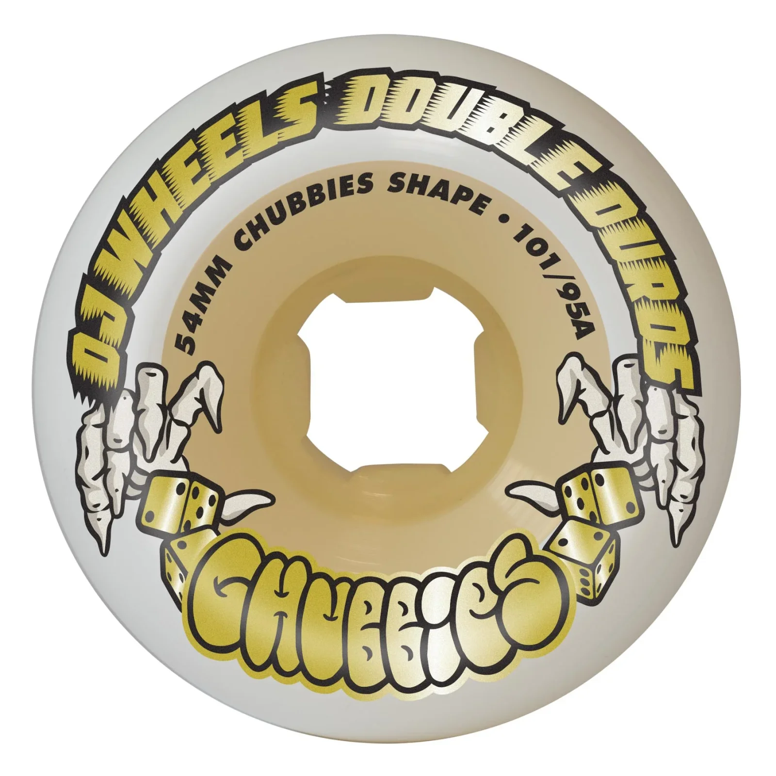 DOUBLE DURO WHITE CHUBBIES 99a/95a OJ WHEELS