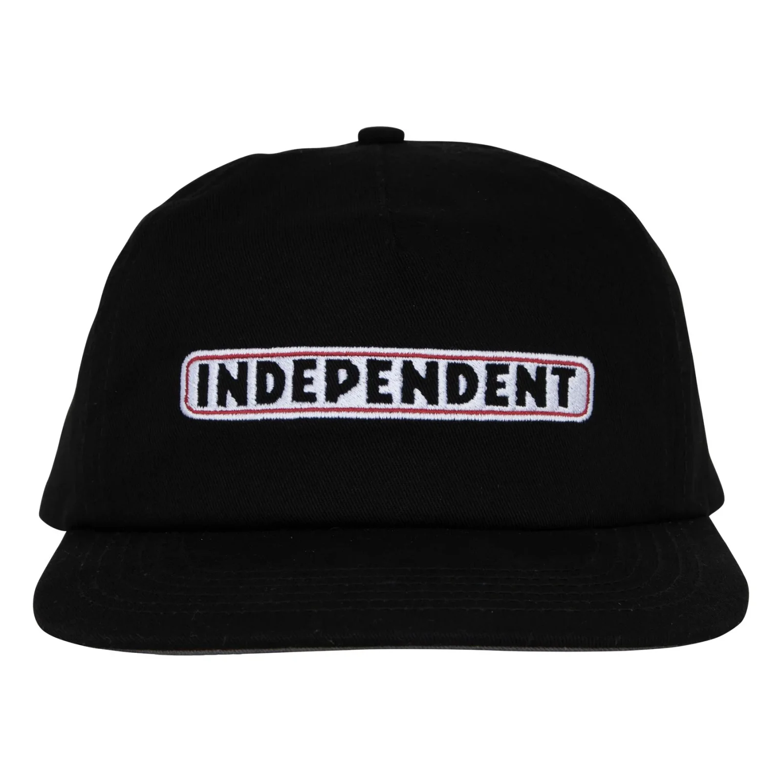 BAR LOGO SNAPBACK UNSTRUCTURED HAT BLACK OS UNISEX INDEPENDENT