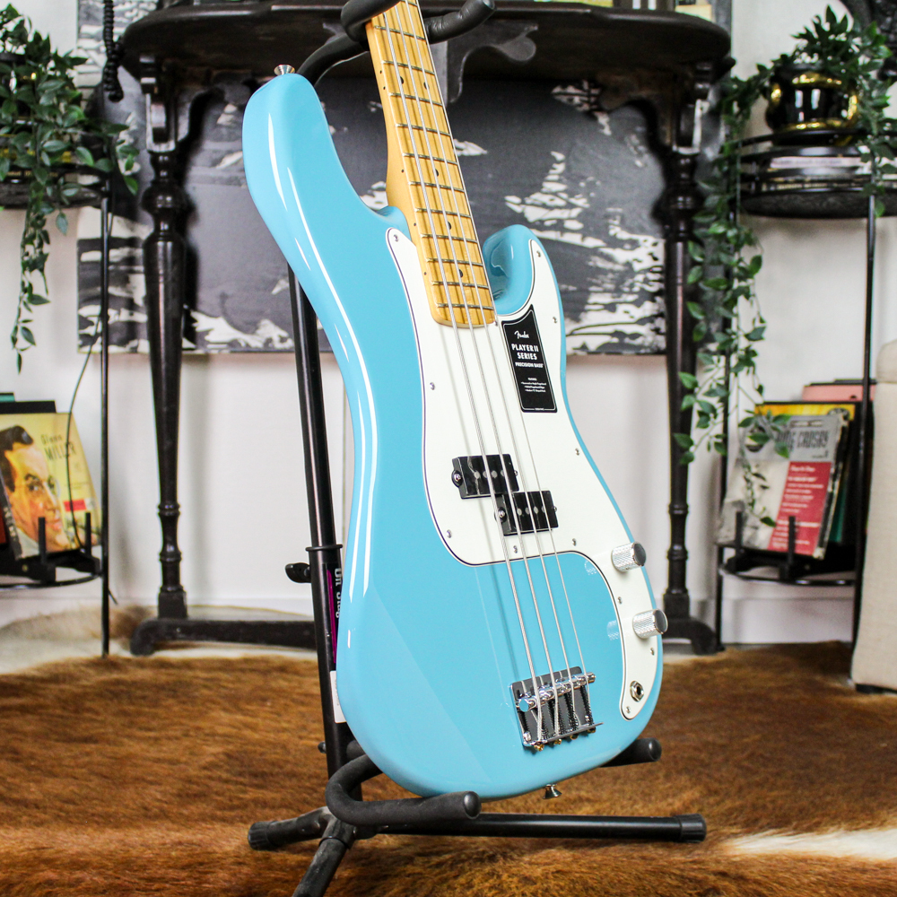 Fender Player II Series Precision 4-String Bass Guitar - Aquatone Blue w/ Maple Fingerboard