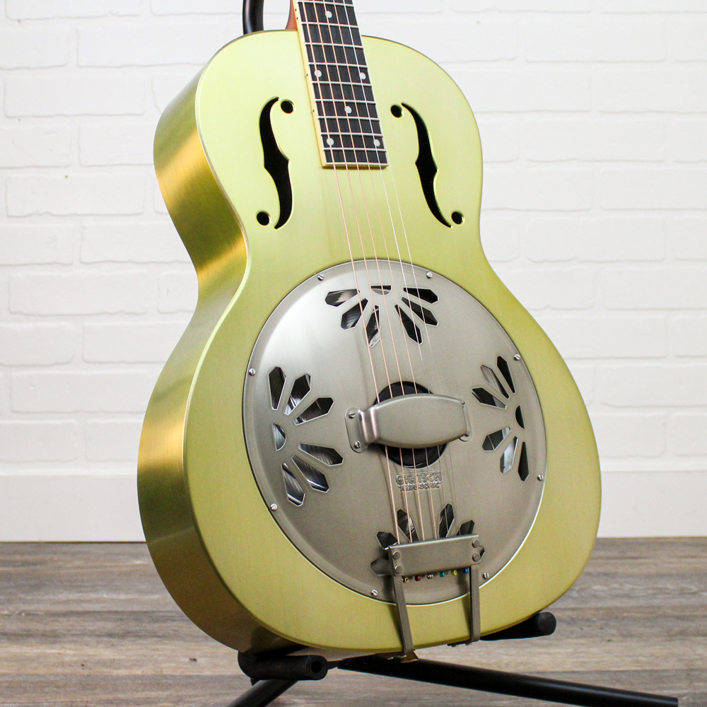 Gretsch G9202 Honey Dipper Special Round-Neck Brass Body Resonator Guitar - Bell Bronze