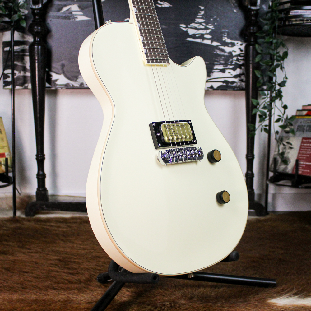 Gretsch Streamliner Jet 1-Pickup Singlecut Solid Body Archtop Electric Guitar - Vintage White