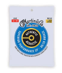Martin Superior Performance Authentic  Acoustic Strings Light 12-54  80/20 Bronze