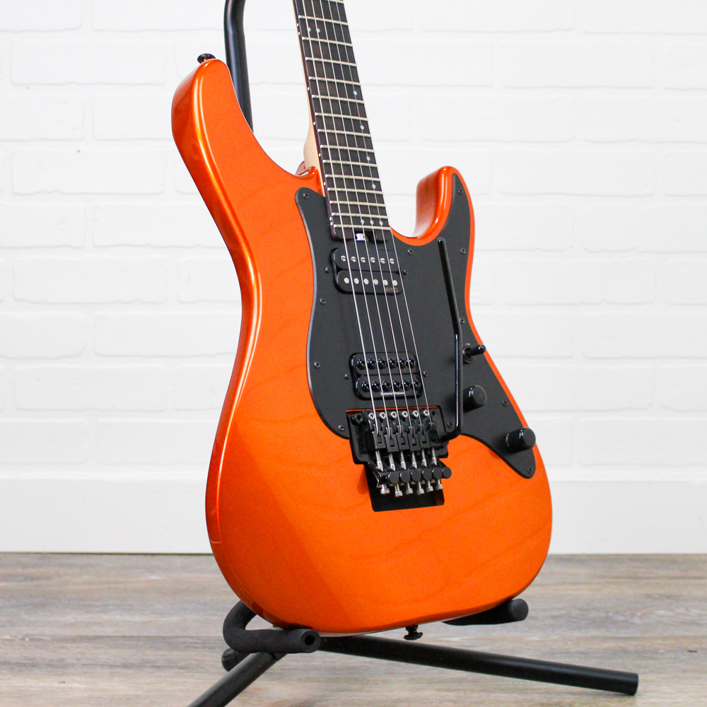 Preowned Schecter Sun Valley Super Shredder FR - Lambo Orange w/ Upgraded Seymour Duncan Invader Bridge Pickup
