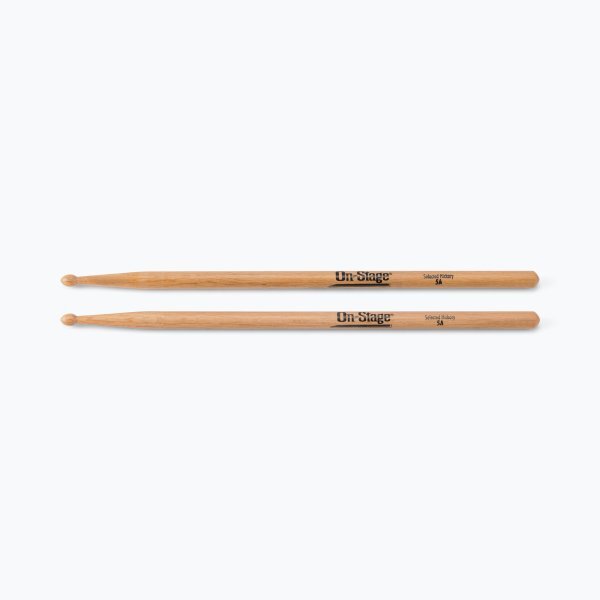 On-Stage 5A Hickory Wood Tip Drum Sticks