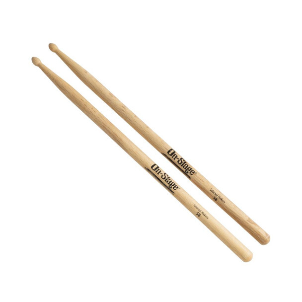 On-Stage 5B Hickory Wood Tip Drum Sticks