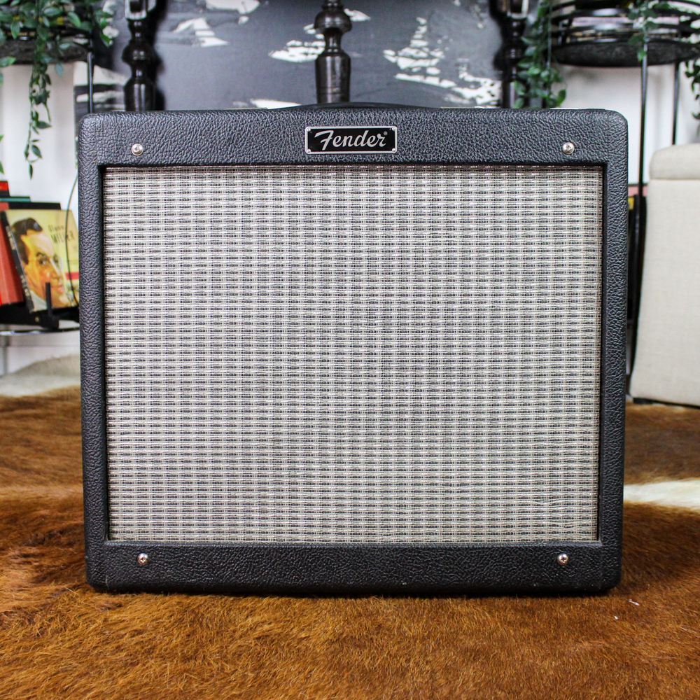 Preowned 2000s Fender Blues Junior 15w 1x12 Tube Guitar Amp - Steve McKinley Modified & Eminence Patriot Cannabis Rex Speaker
