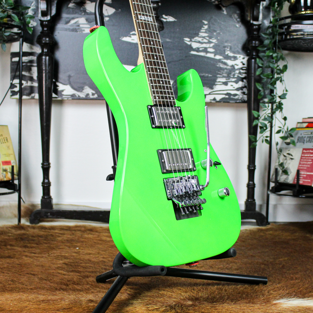 Preowned 2016 ESP LTD M-50FR Electric Guitar - Neon Green w/ Upgraded DiMarzio LiquiFire & Seymour Duncan TB6 Distortion Pickups