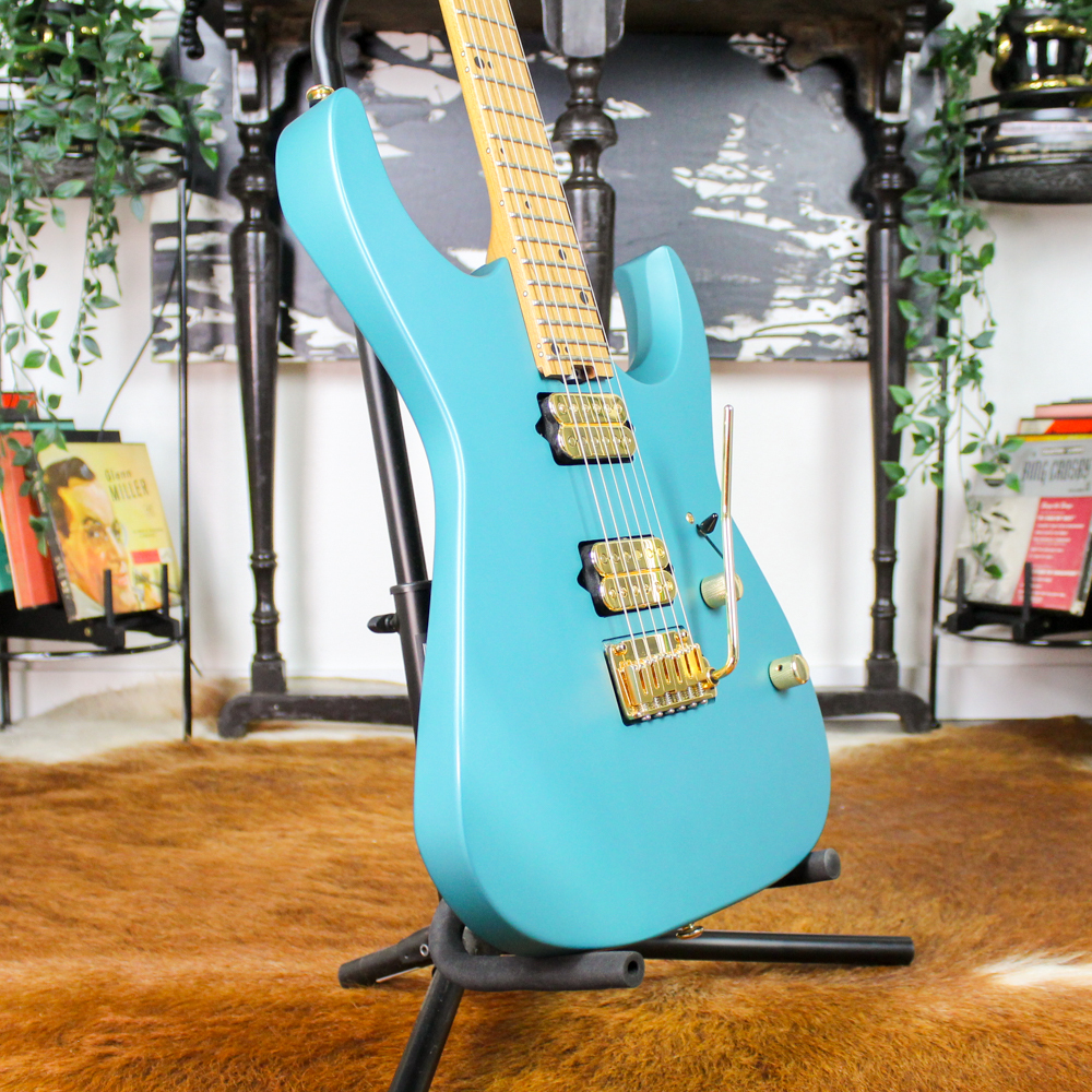 Preowned 2021 Charvel Angel Vivaldi Signature Pro-Mod DK24-6 Nova - Lucerne Aqua Firemist