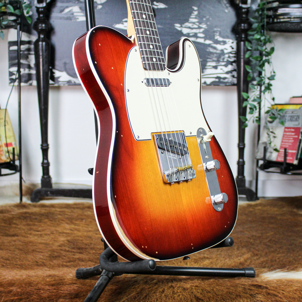 Preowned 2022 Fender Jason Isbell Custom Telecaster - 3-Color Road Worn Chocolate Sunburst w/ Original Saddles, Case Candy, & Fender Gig Bag