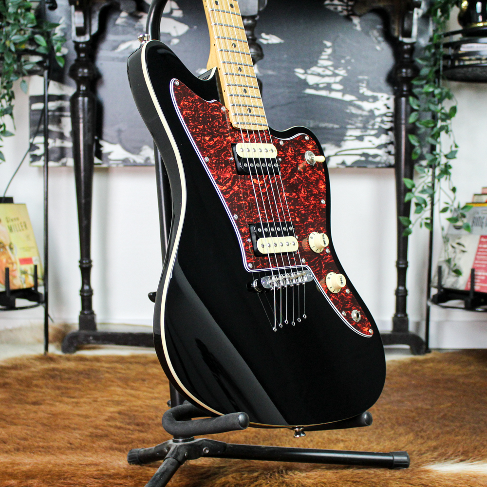 Preowned 2024 Jet Guitars JJ-350 J-Style Offset HH Electric Guitar -- Black w/ Upgraded Alnico V Pickups