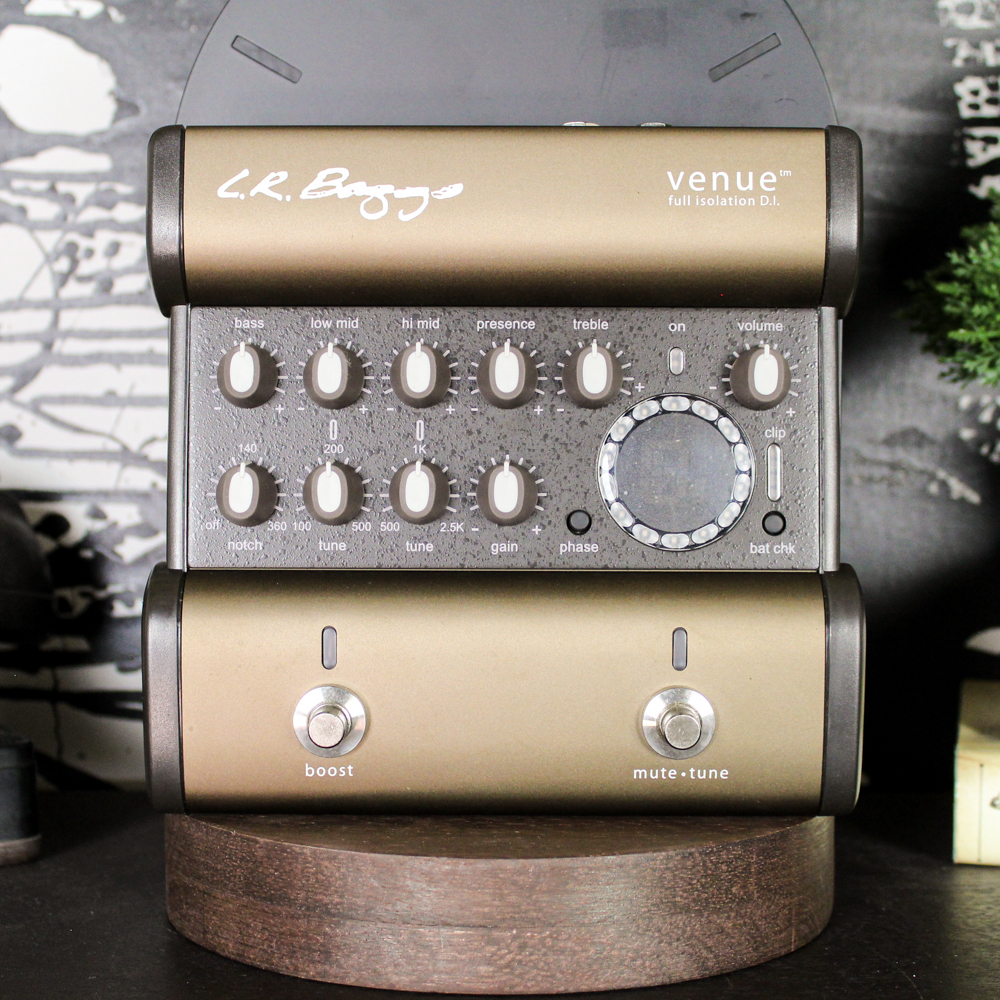 Preowned LR Baggs Venue DI Acoustic Guitar Preamp/DI/EQ/Tuner Pedal w/ Box