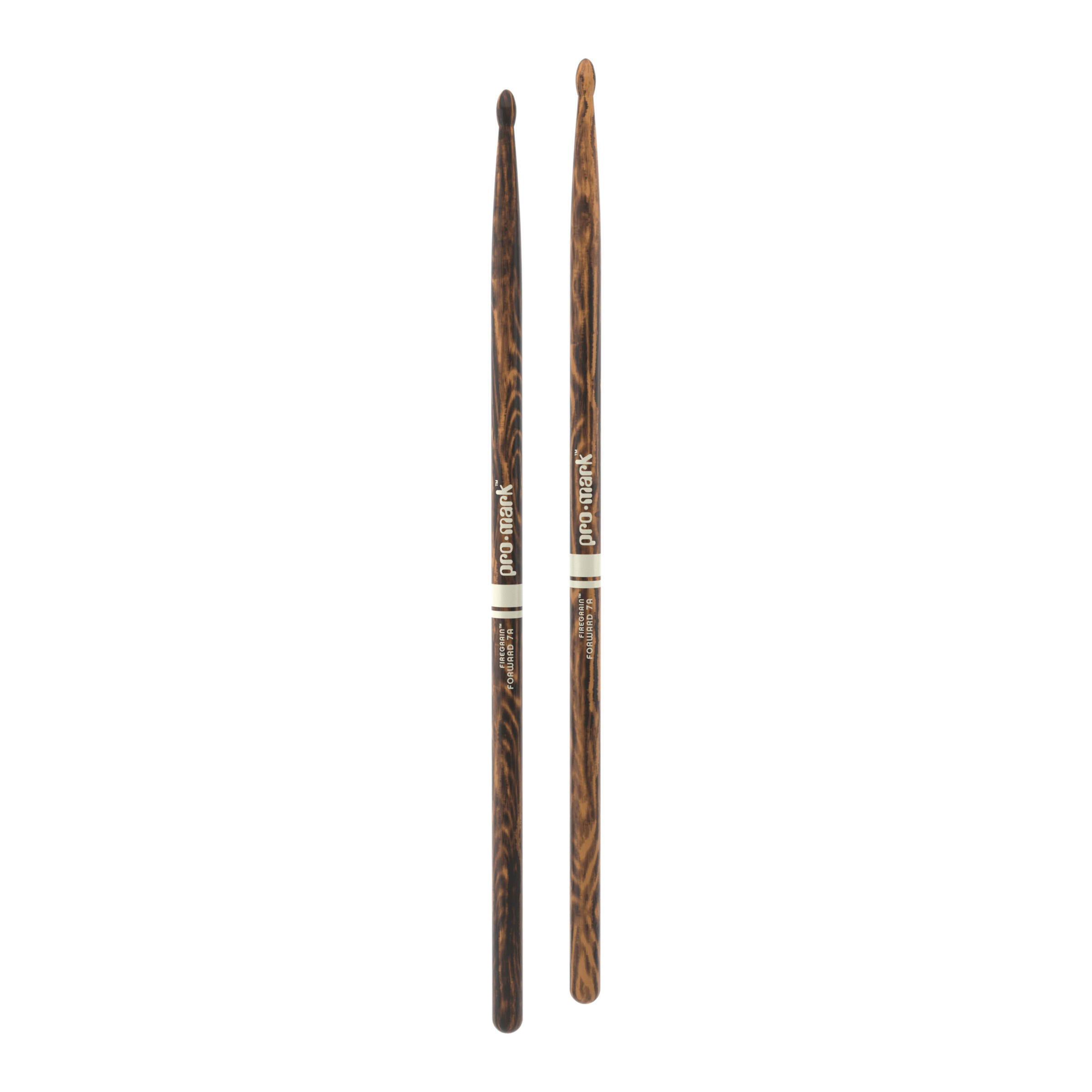 ProMark Classic Forward 7A FireGrain Hickory Drumstick Oval Wood Tip