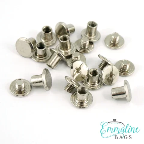 Chicago Screws Medium 1/4 post (6mm) Nickel (50 pack)