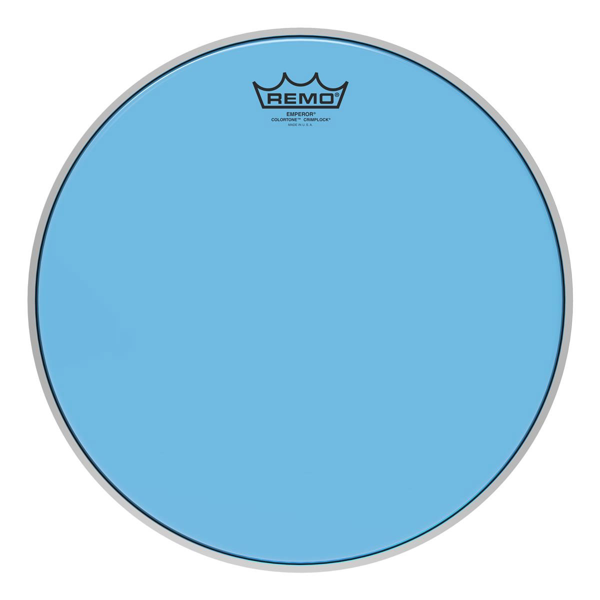 Remo 14 Emperor Colortone Blue Crimplock Marching Tenor Head 757242641408