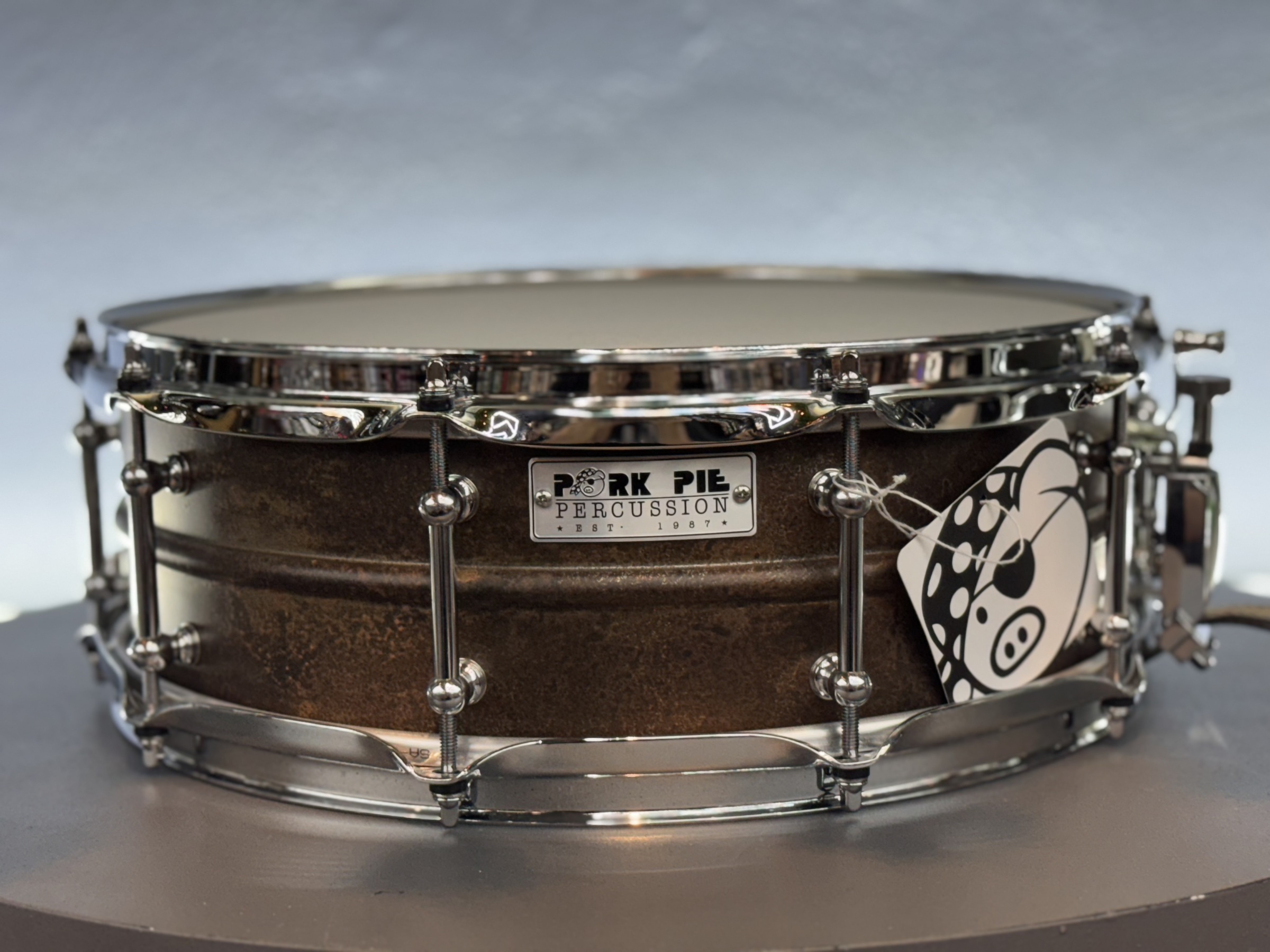 Pork Pie Percussion 5 X 14 SEAMLESS AGED STEEL SNARE DRUM