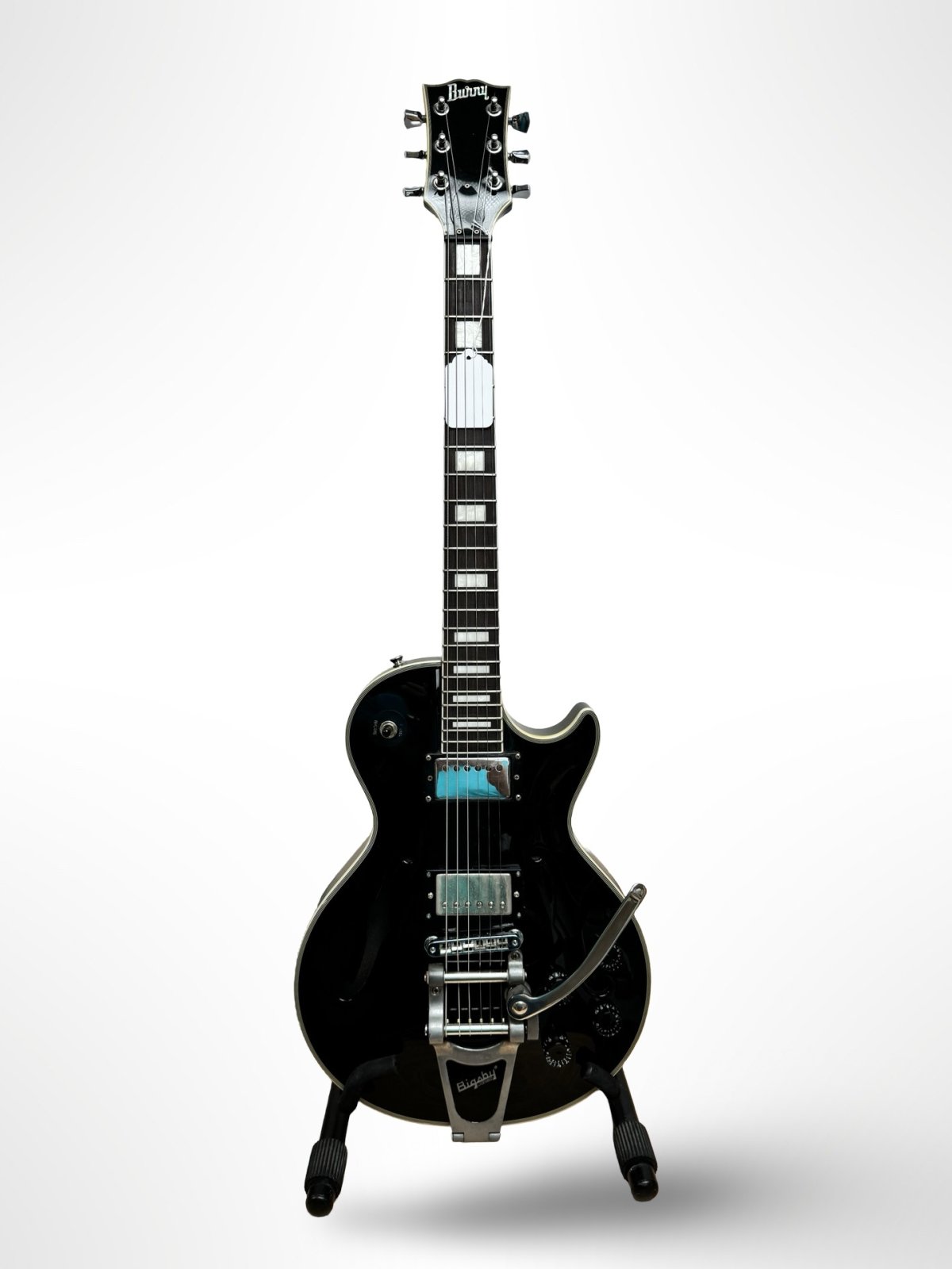 Burny レスポールカスタムタイプ　Bigsbyアーム付　セミホロウボディ Burny Les Paul Custom Semi-Hollow
