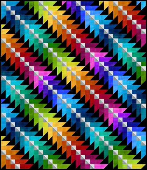 Cascading Colors quilt kit