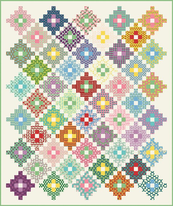 LAST ONE America's Garden Quilt BOM featuring Deco State by Tiffany