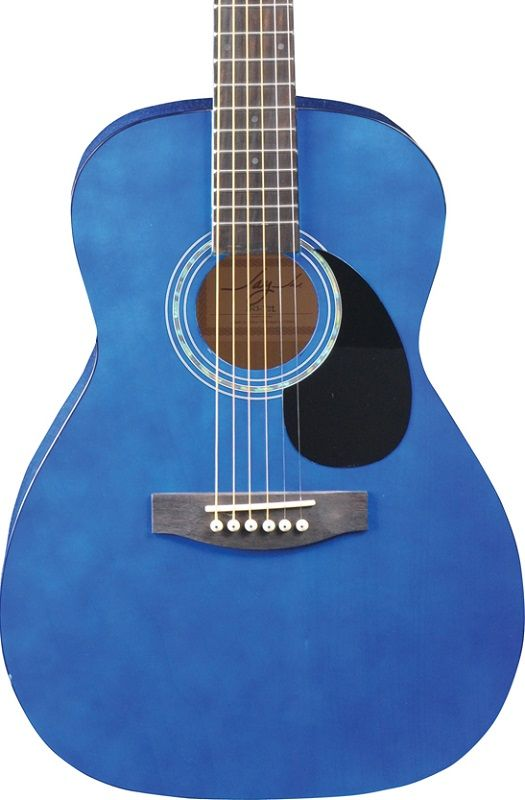 Jay Turser Jar Jr. Series 3/4-Sized Acoustic Guitar, Transperant Blue