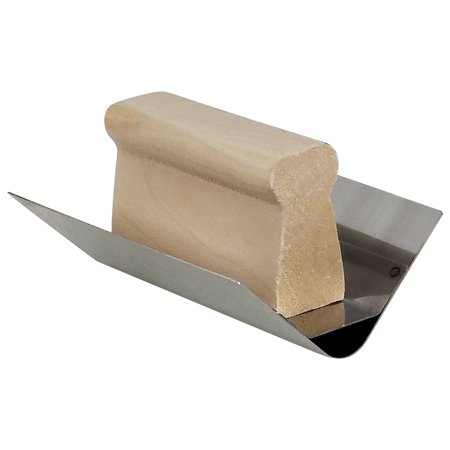4 x 2 1/8R Stainless Steel Inside Corner Tool with Wood Handle