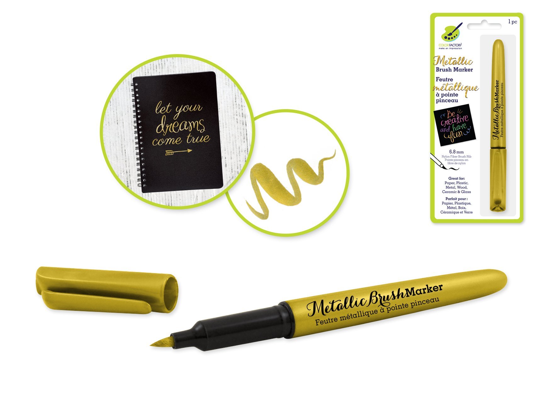 Notions Multicraft Color Factory Gold Metallic Marker GP096A