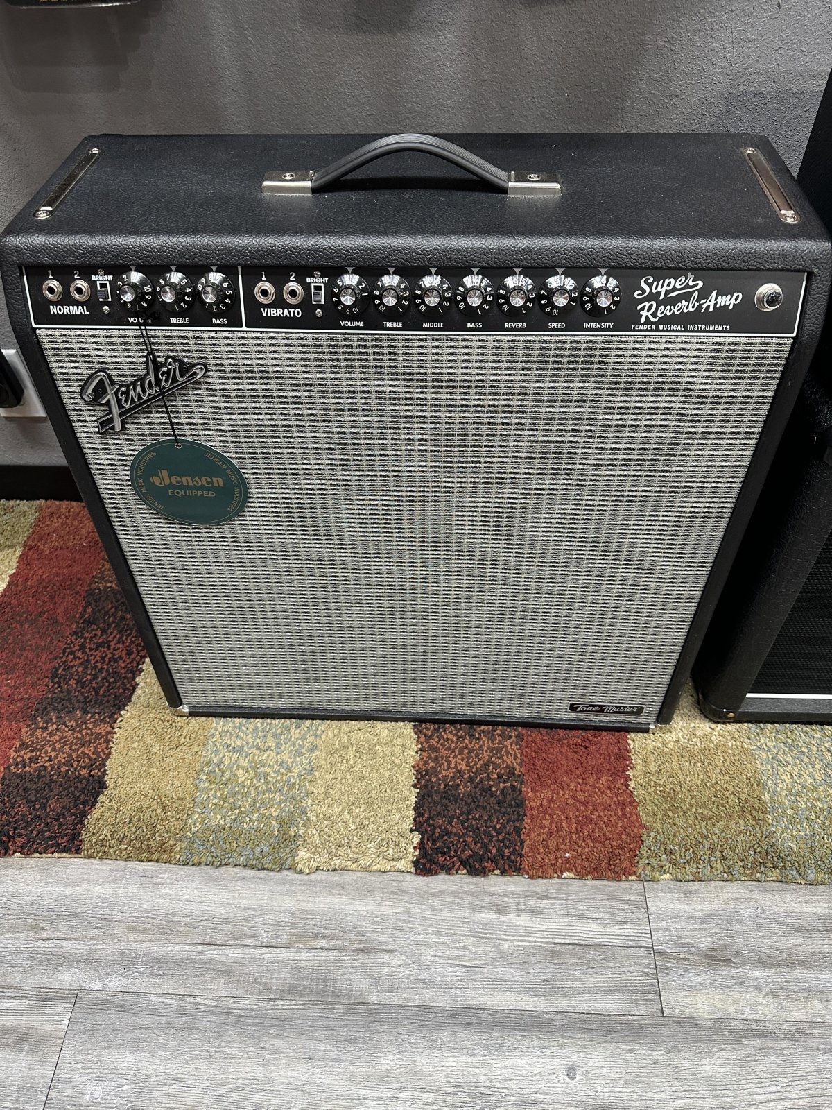 Super Reverb Back Panel USED Fender Super Reverb w/ Footswitch and Cover - 885978699117