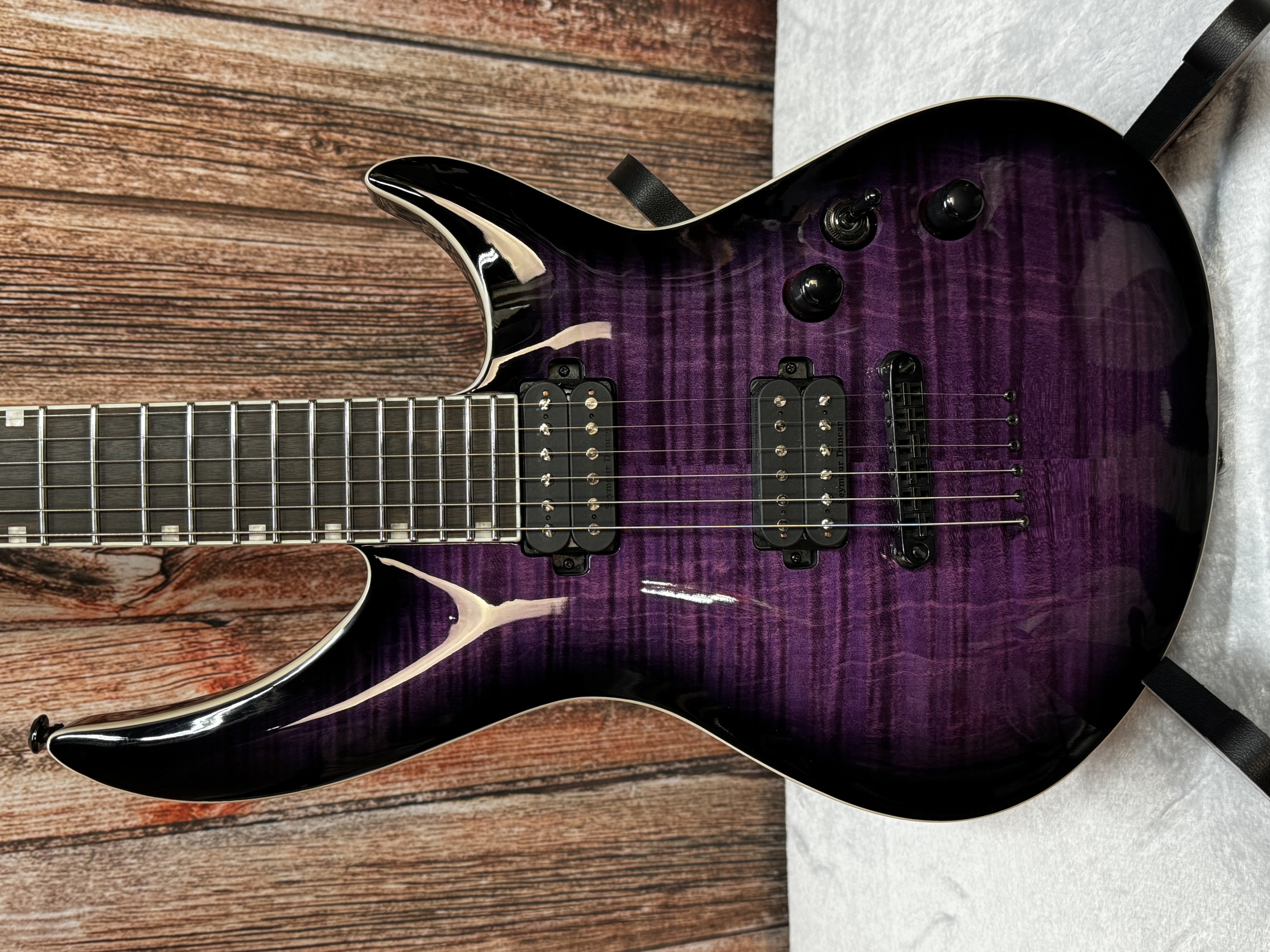 LTD H3-1000 in See Thru Purple Sunburst - 799493261448