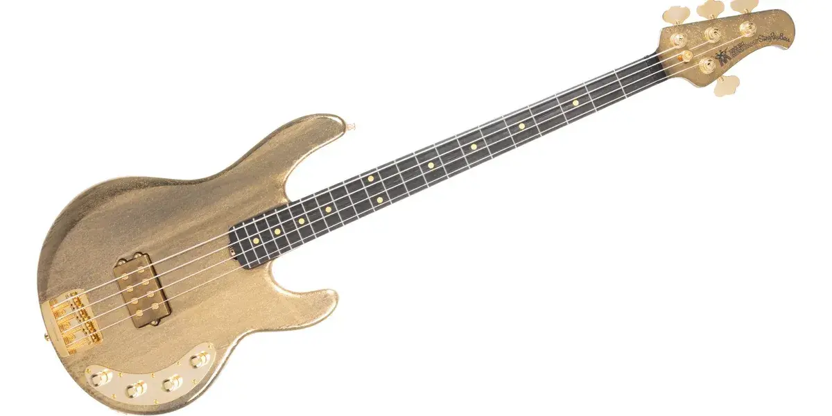 Deposit Only Pre- Order Ernie Ball Music Man 50th Anniversary StingRay 4 Special in Molten Gold