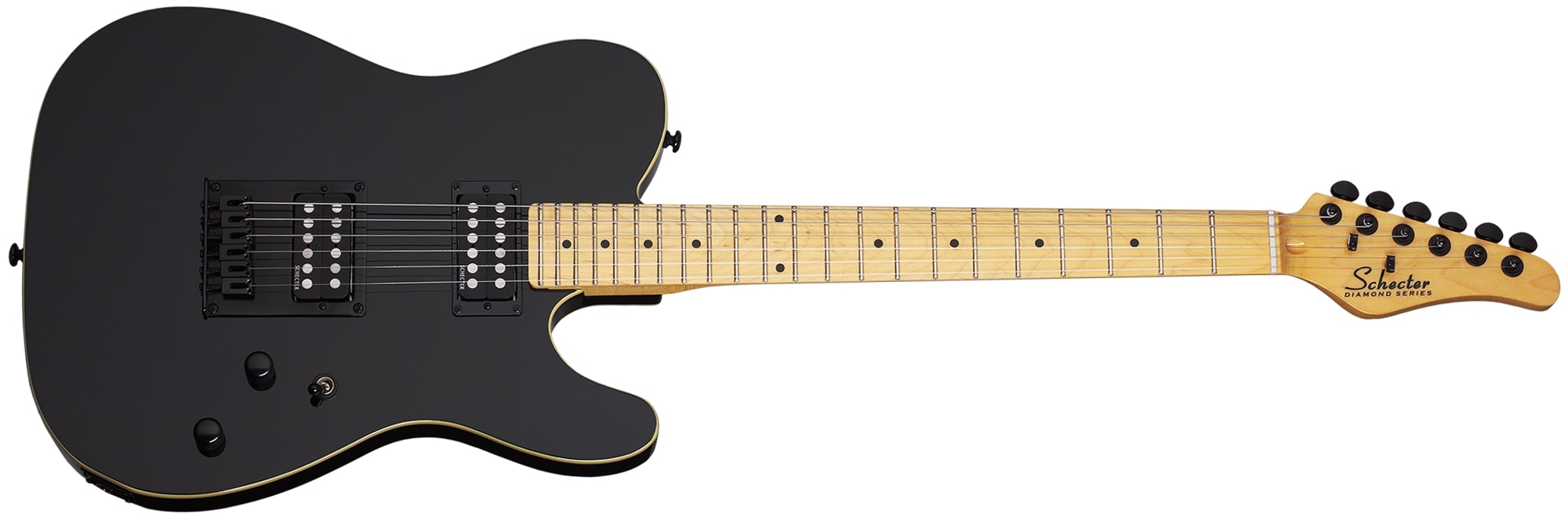 Schecter #2140 Gloss Black PT-MM-BLK, with Schecter Super Rock-2