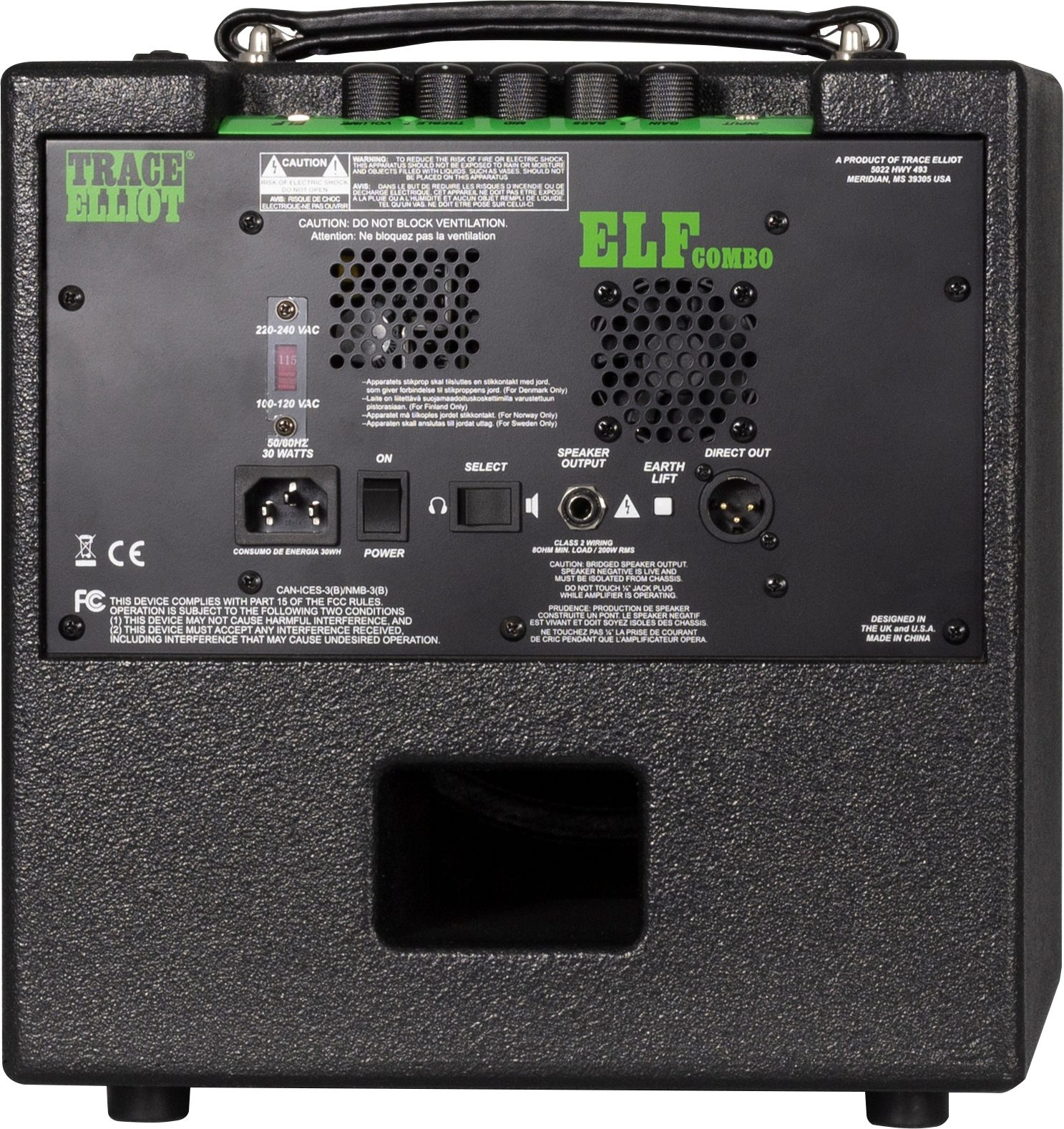 Trace Elliot #03618500 - Trace ELF 1x8 Combo Bass Amp - 14367666090