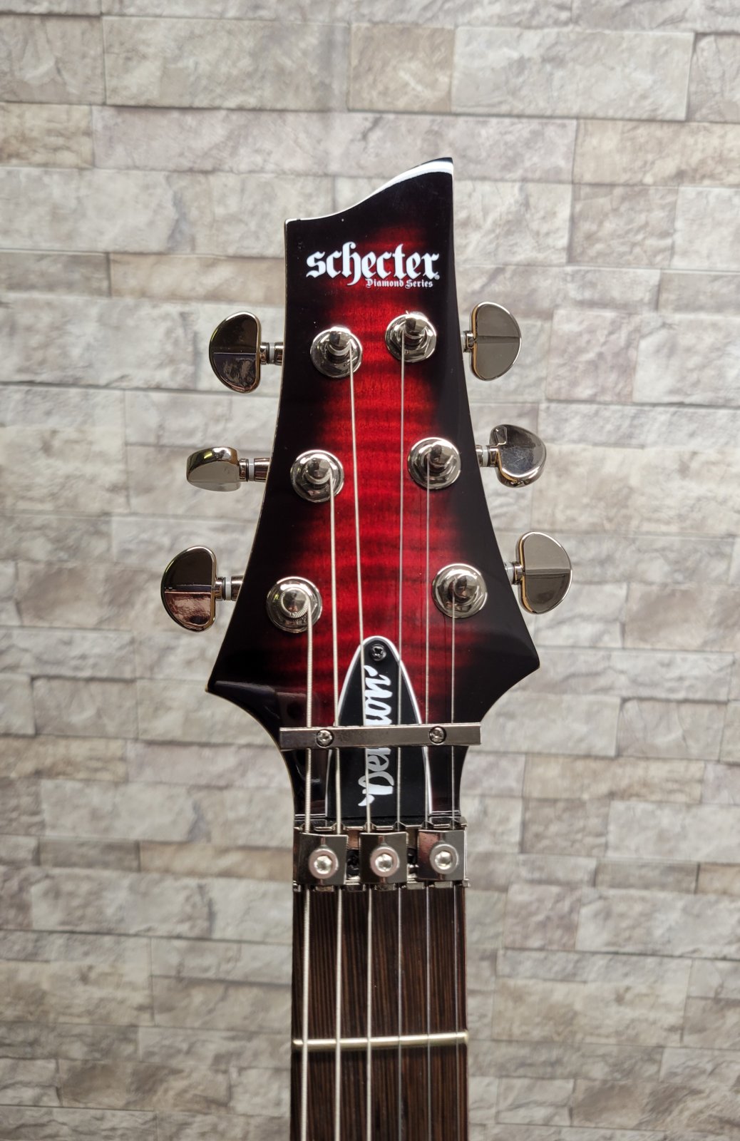 Schecter #3247 -Demon - 6 with Floyd Rose, Crimson Red Burst
