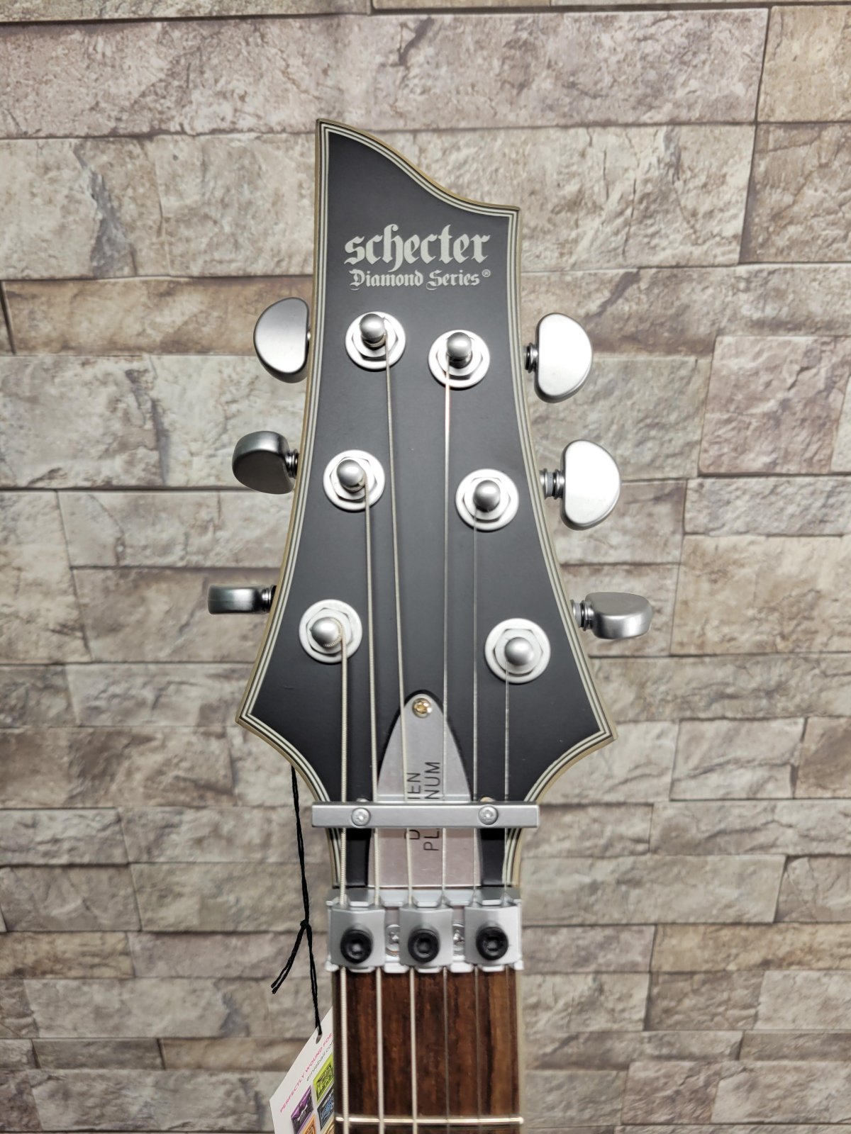 Schecter #1183 Satin Black Damien Platinum 6 Floyd Rose With