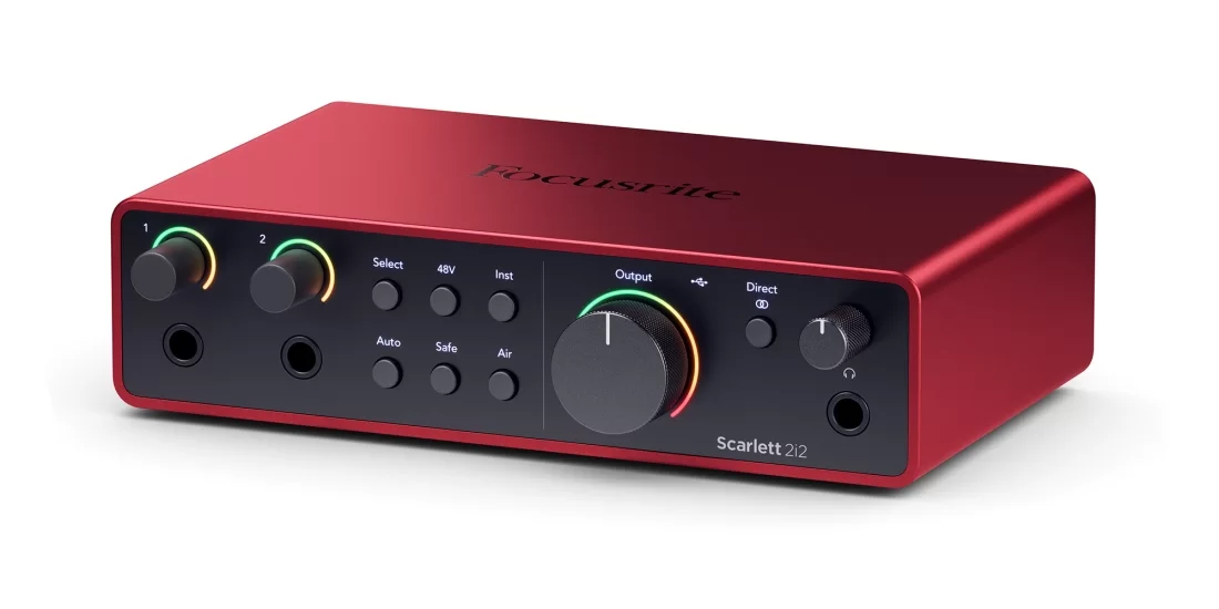 Focusrite Scarlett 2i2 - 4th Gen 2-in, 2-out USB Audio Interface w