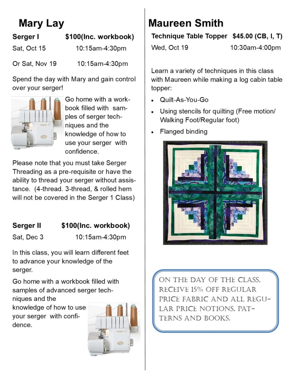 Sewing and quilting Classes in Nanaimo, B.C. Learn to quilt