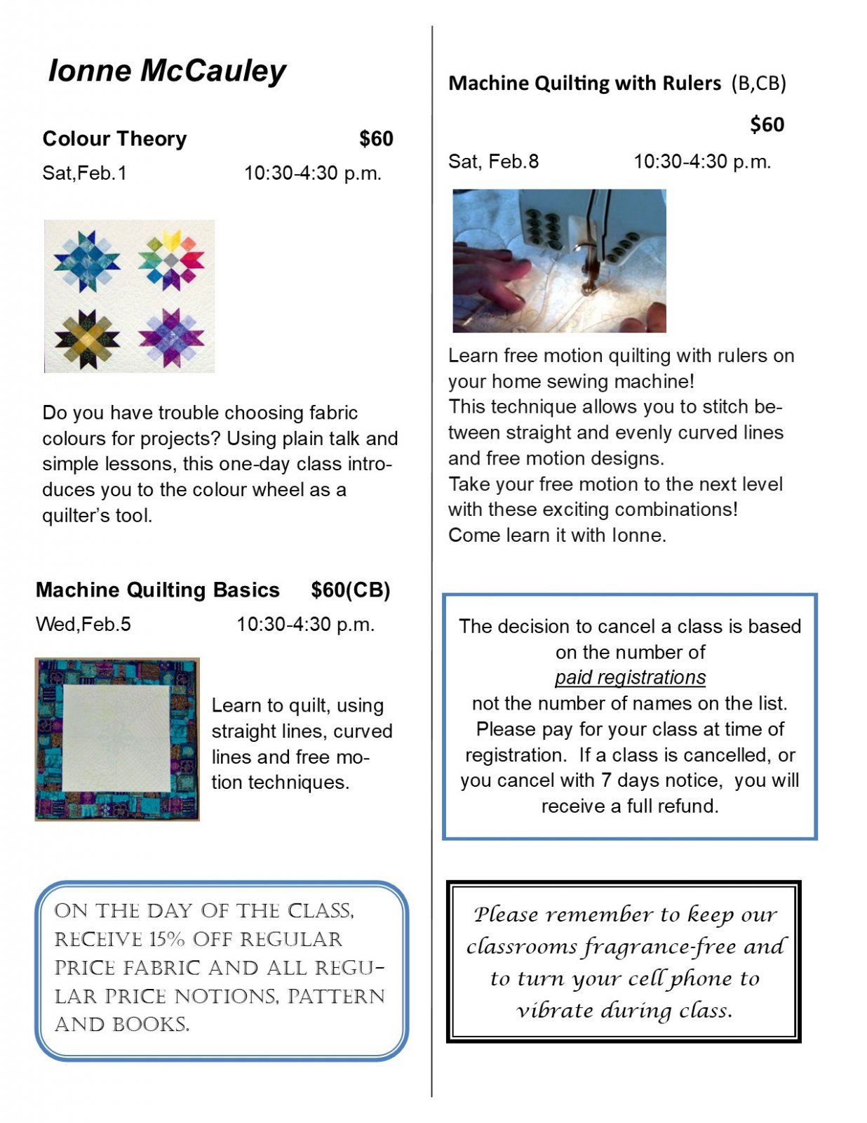 Sewing and quilting Classes in Nanaimo, B.C. Learn to quilt