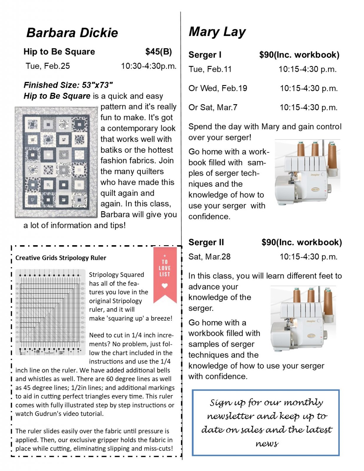 Sewing and quilting Classes in Nanaimo, B.C. Learn to quilt